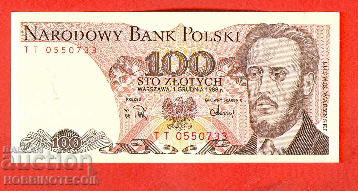 POLAND POLAND 100 Zloty issue 1988 - NEW UNC