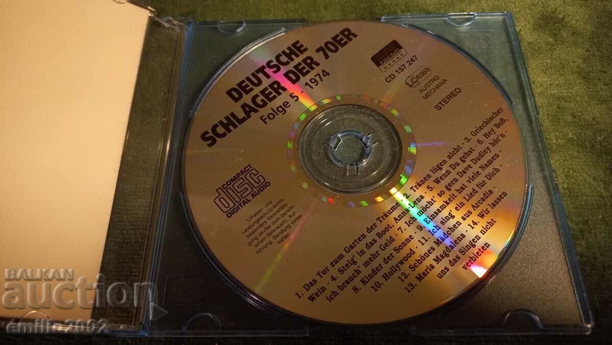 Audio CD Deutsche shlager 70er with price 1.99 BGN | € 1.02 Audio CD Deutsche shlager 70er with price 1.99 BGN | € 1.02