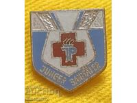 DDR. TP FDJ - Junger Sanitäter. Червен кръст. Санитарен