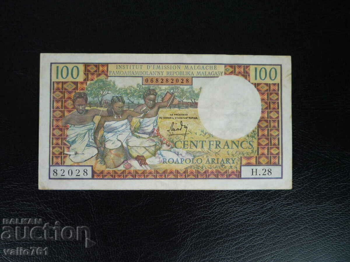 MADAGASCAR 100 FRANC 1969 MADAGASCAR 100 FRANC 1969