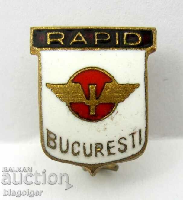 Old Football Badge-Rapid Bucharest-Zeleznicharski FC-Email