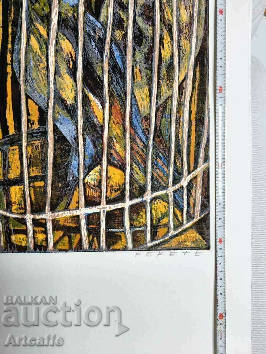 Delivery of Large color lithograph