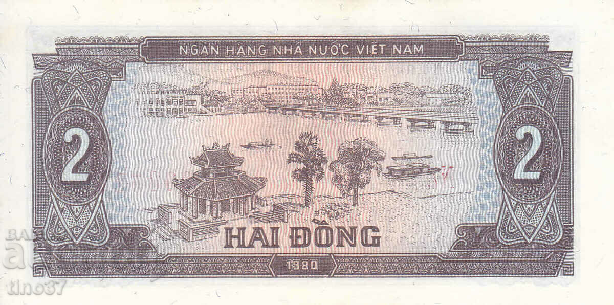Auction tino37- VIETNAM - 2 DONG - 1980 - UNC Auction tino37- VIETNAM - 2 DONG - 1980 - UNC