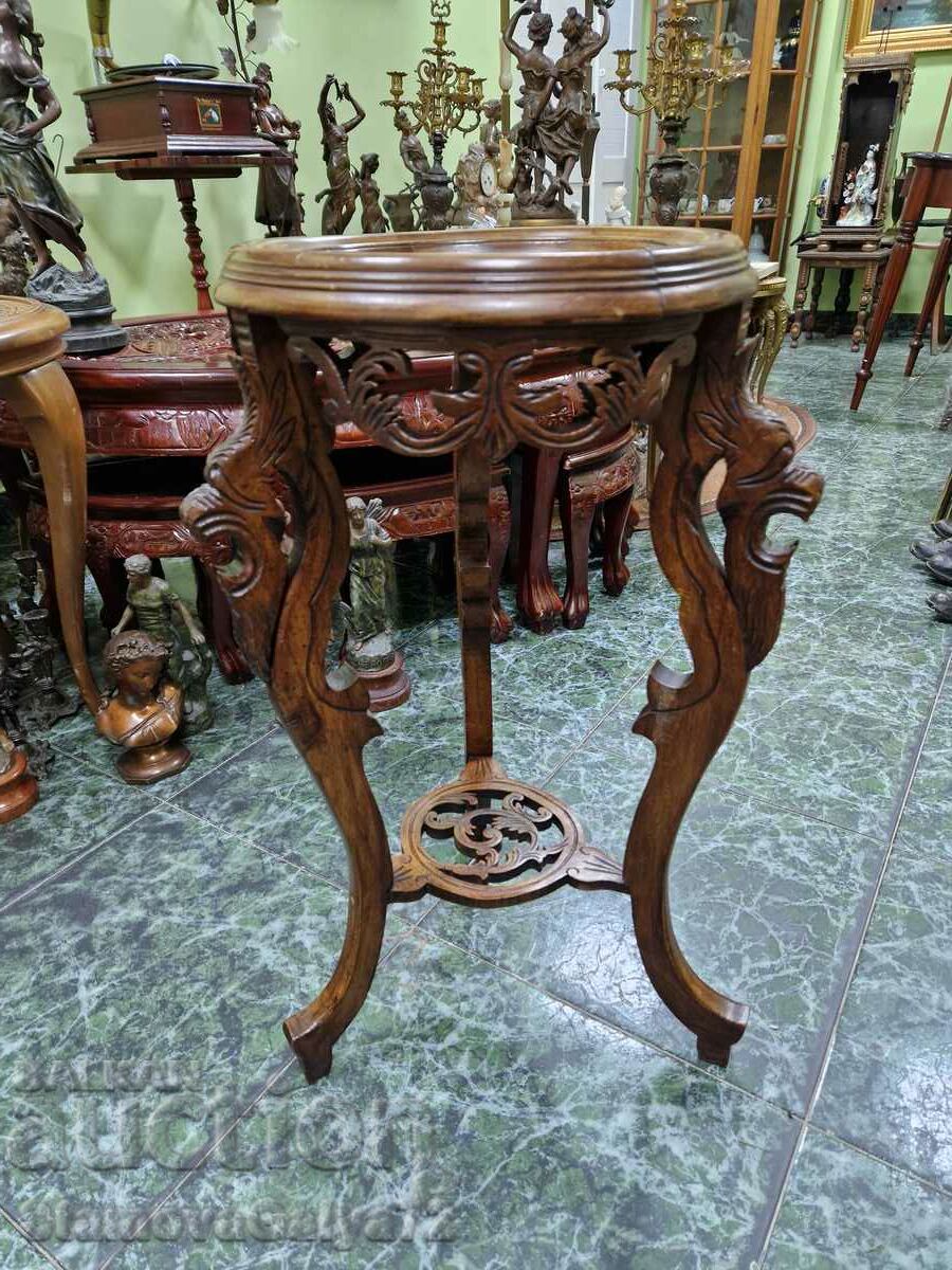 Unique antique Dutch solid wood table