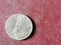 1968 год 10 цента Канада