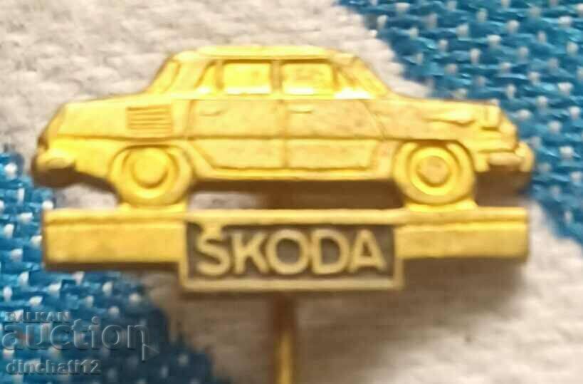 Badge Car Skoda. SKODA Auto Moto
