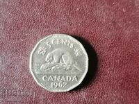 1962 год 5 цена Канада Бобър
