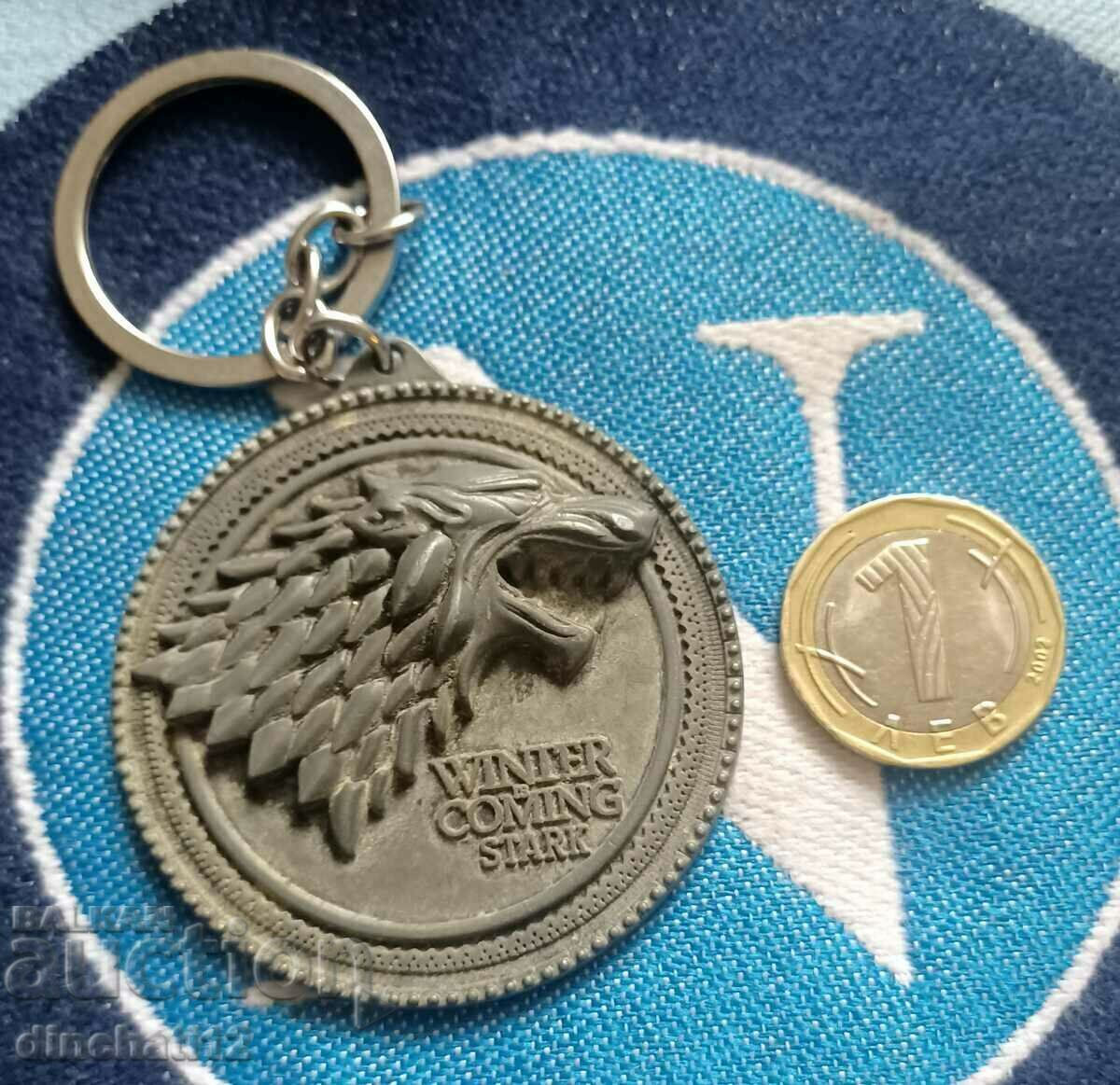 Auction Winter is Coming Stark - Game of Thrones keychain Auction Winter is Coming Stark - Game of Thrones keychain