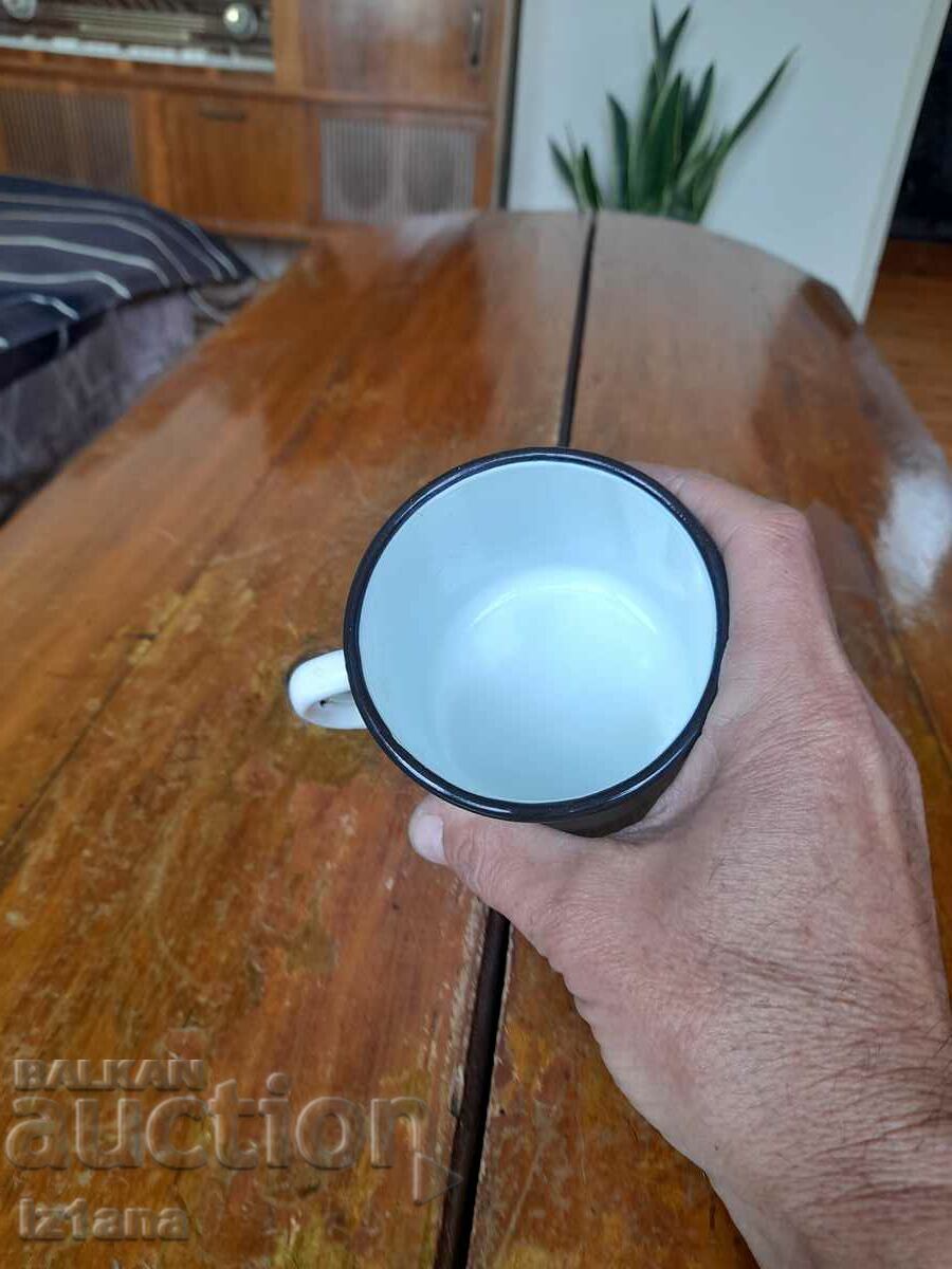 Old enameled jug, cup - 5 Old enameled jug, cup - 5