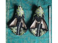 Rhodope embroidered slippers handmade, sewn from strong ....