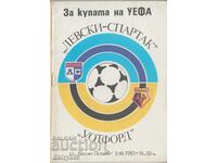 Football program - Levski Spartak - Watford 1983