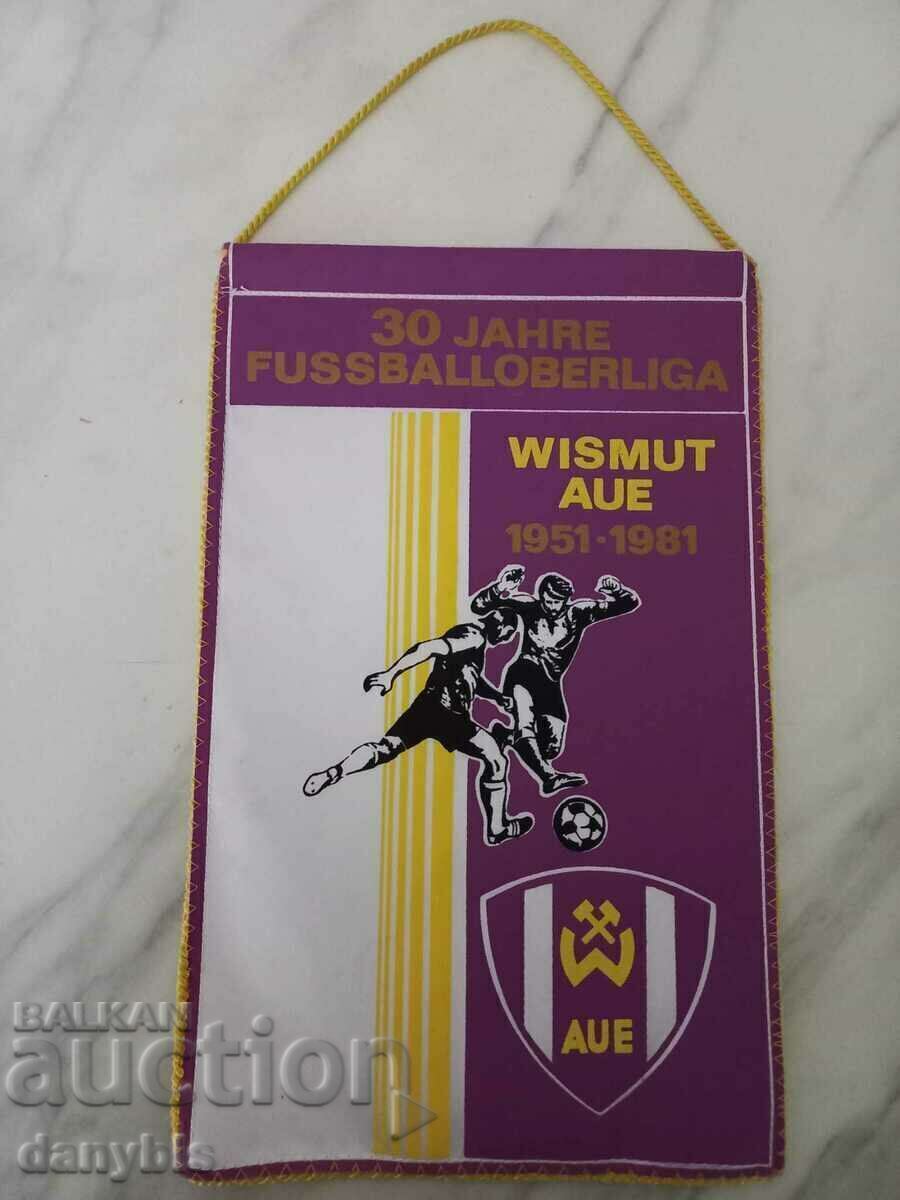 Football flag - Bismuth Aue - 30 years of the GDR Oberliga