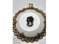 GILT BRONZE CAMEO