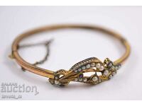 Brățară placată cu perle antice, ametist și aur, Beg. al secolului al XX-lea