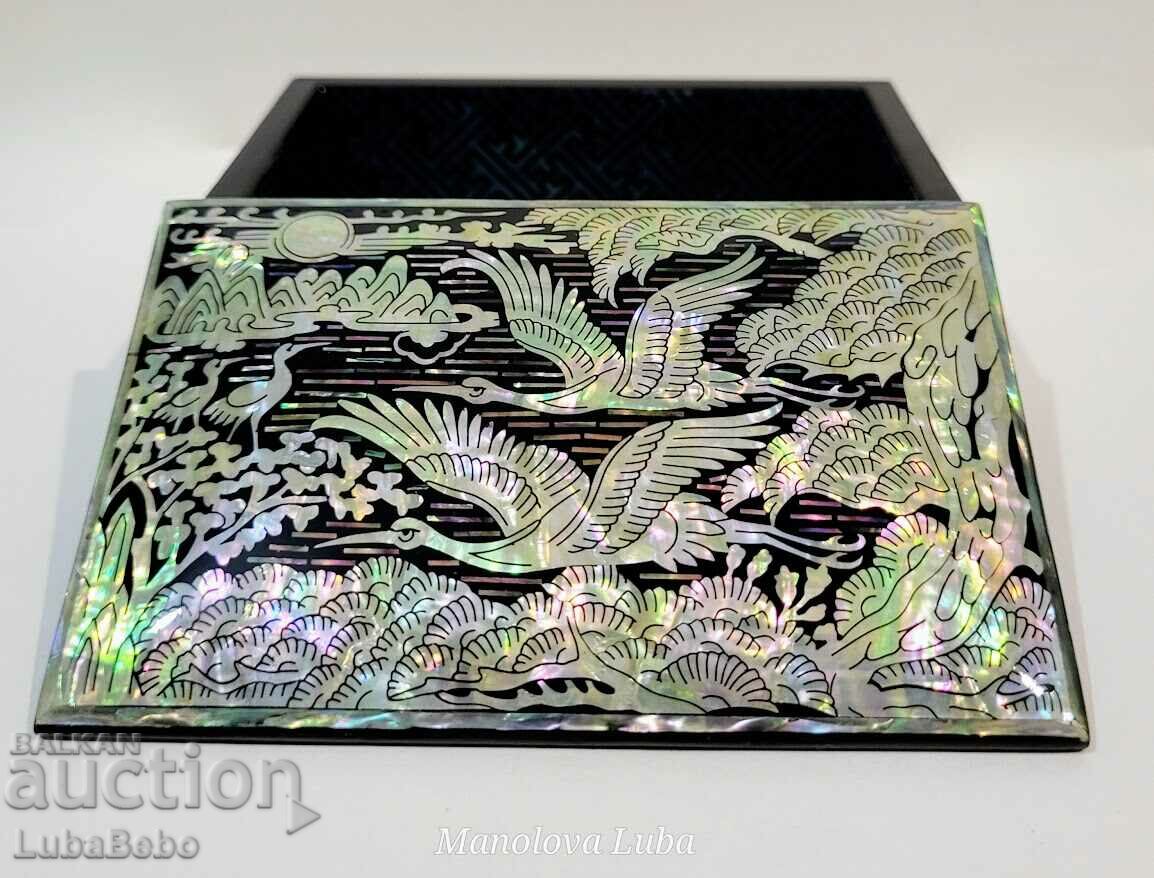Korean jewelry box inlaid with mother-of-pearl.