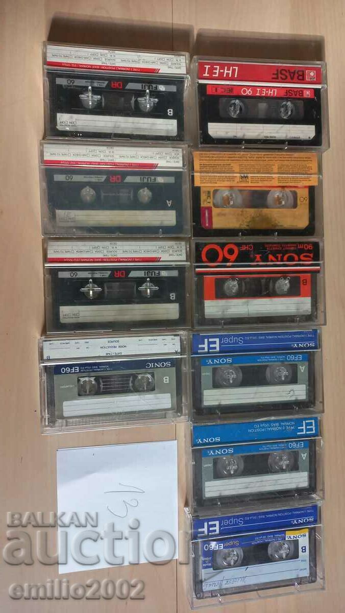 Audio cassettes 10pcs 13 with price 9.00 BGN | € 4.60 Audio cassettes 10pcs 13 with price 9.00 BGN | € 4.60