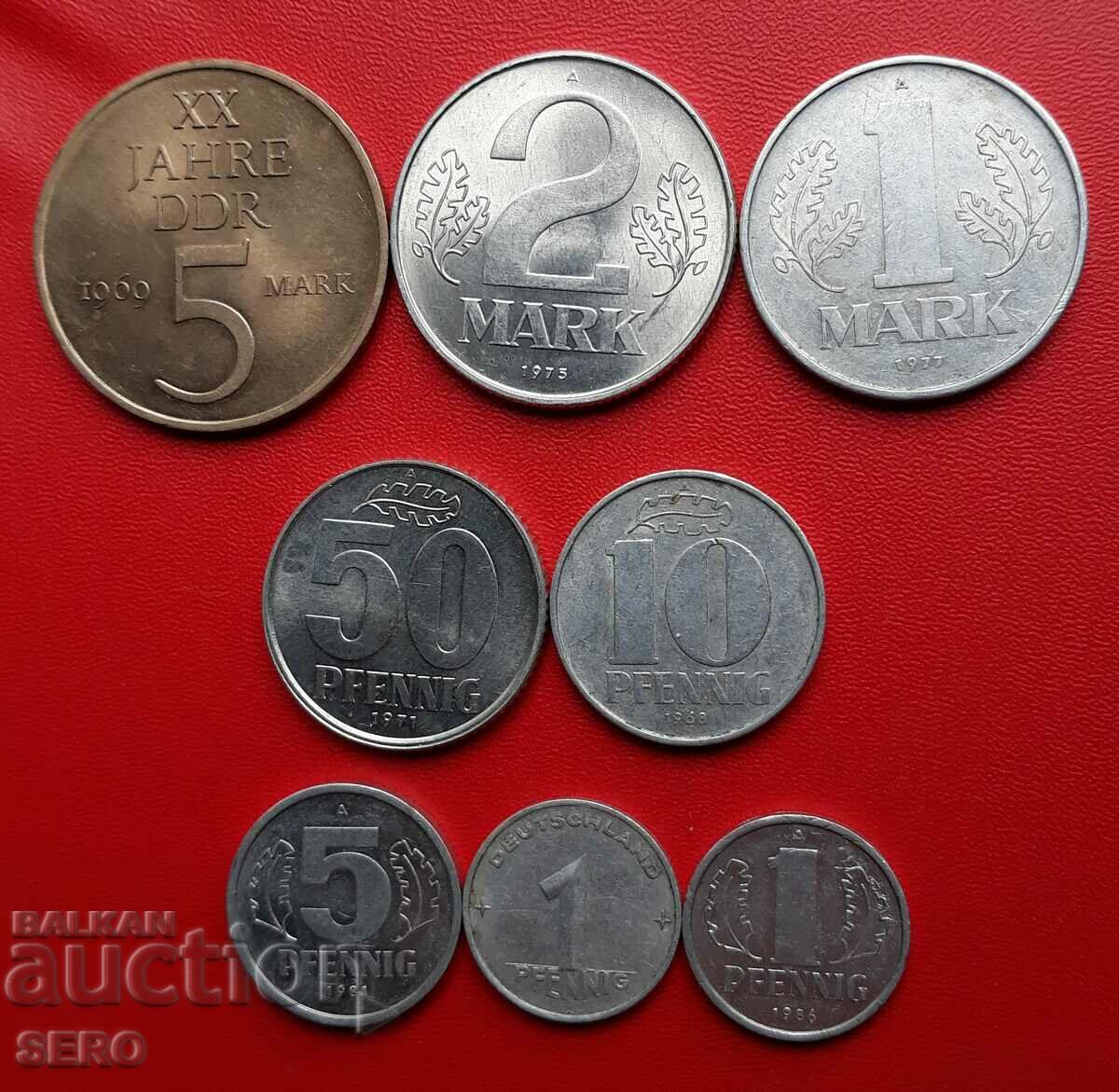 Германия-ГДР-лот 8 монети