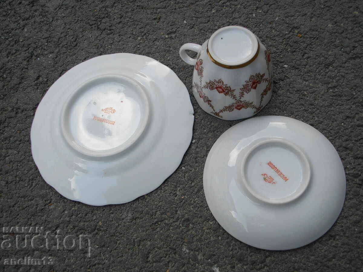 USSR PORCELAIN CUP AND SAUCER LFZ LFZ USSR - 7 USSR PORCELAIN CUP AND SAUCER LFZ LFZ USSR - 7