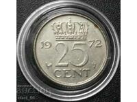 Нидерландия 25 цента 1972