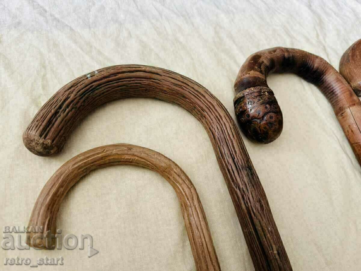 Auction  Walking sticks, pickel. Lot of 5 pieces