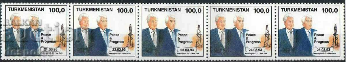 1993. Turkmenistan. Vizita președintelui Niyazov în SUA.