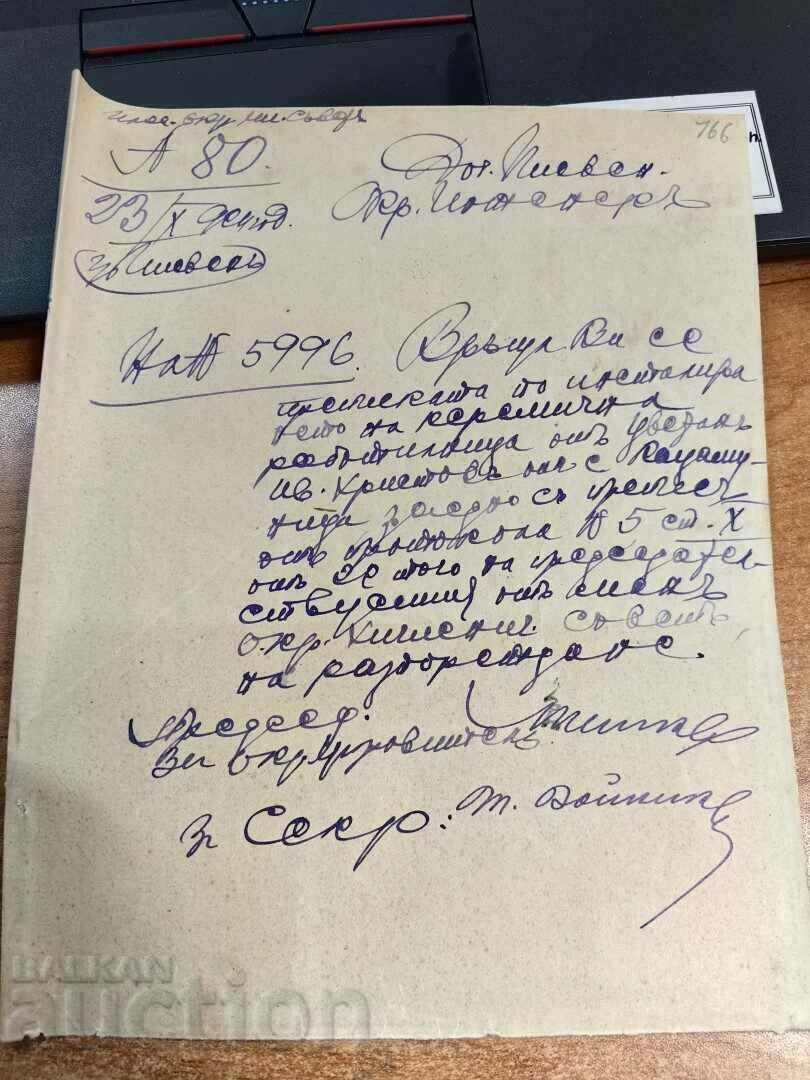 1924 ПЛЕВЕН ХИГИЕНИЧЕСКИ СЪВЕТ ДОКУМЕНТ ЦАРСТВО БЪЛГАРИЯ