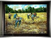 Πίνακας Denitsa Garelova "Golden harvest" 50/70 καρέ λαδιού