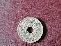 1931 25 centimes France