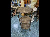 Old French solid bronze table