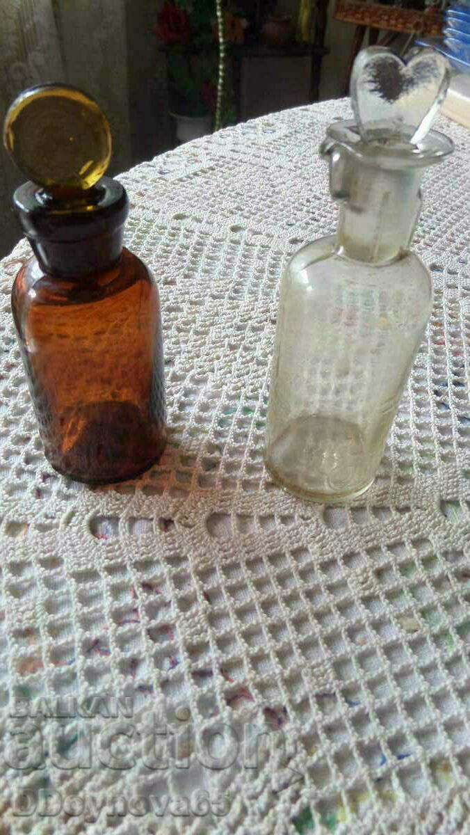 2 pcs. royal medicine, apothecary bottles