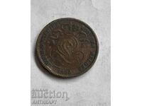 рядка монета 10 сантима Белгия 1855
