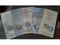 Lot de broșuri pentru monede comemorative / 5 bucăți