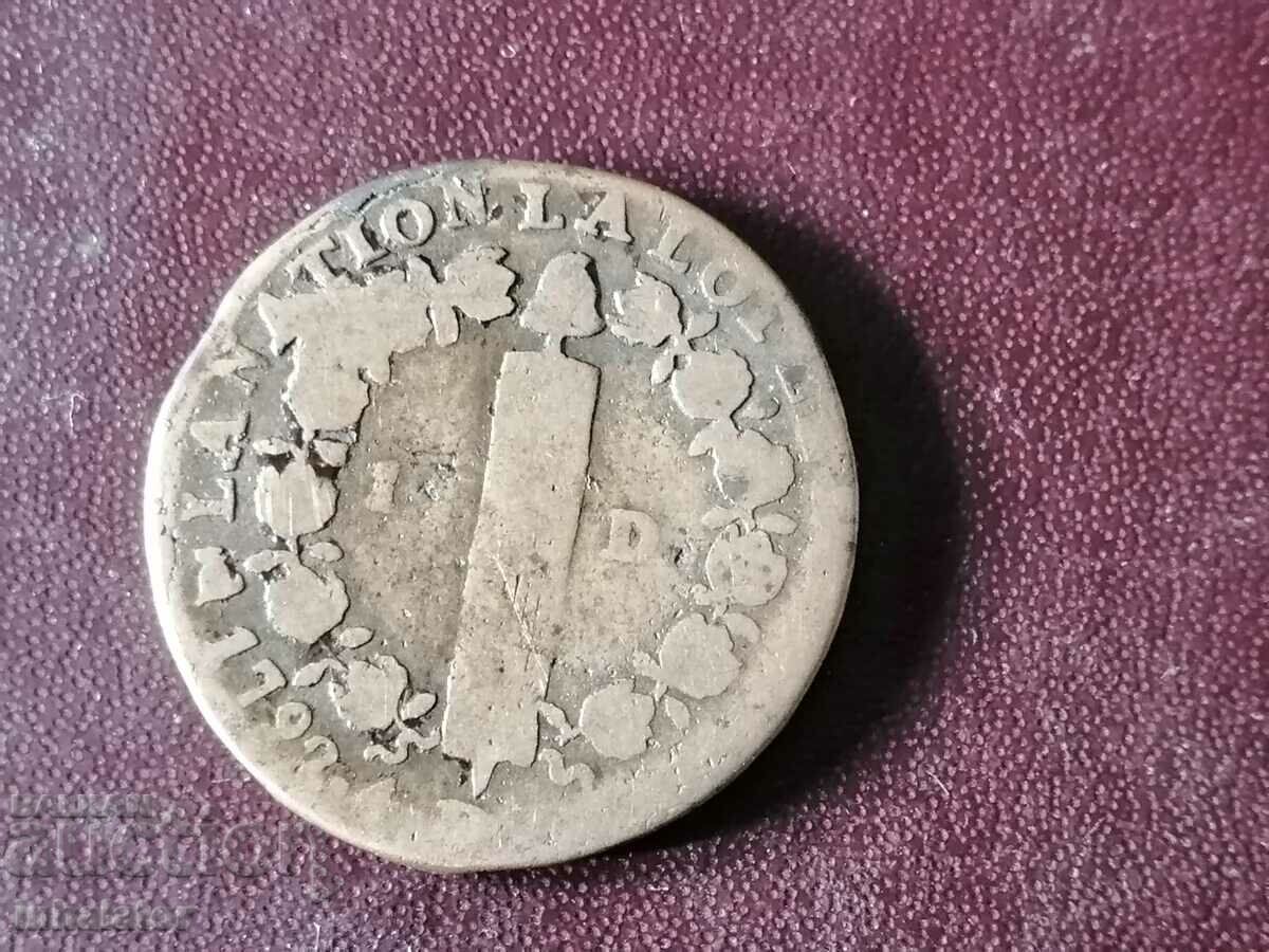 1792 12 denari T - Nantes