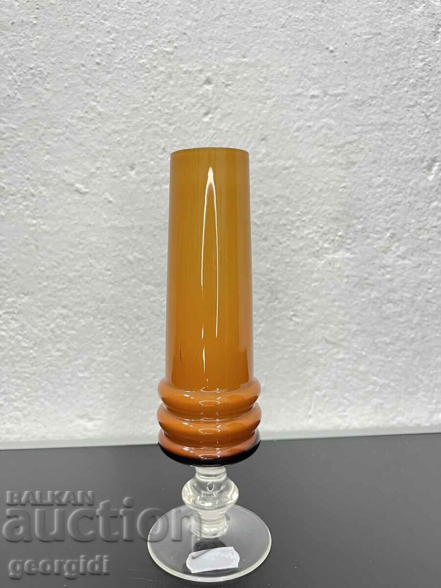 Luxury colored glass vase. #5423