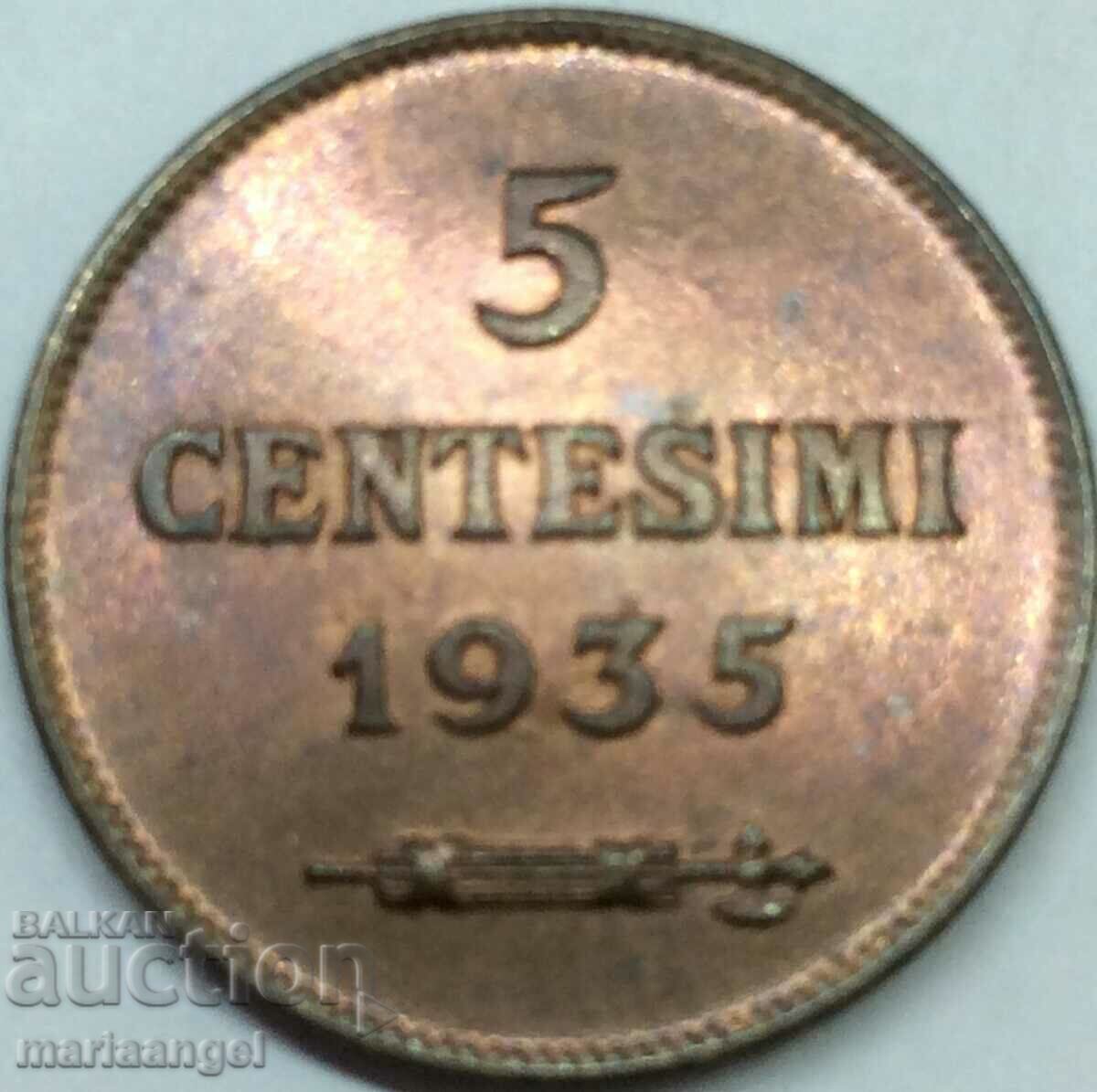 5 centesimi 1935 Άγιος Μαρίνος