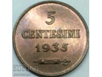 5 centesimi 1935 Άγιος Μαρίνος