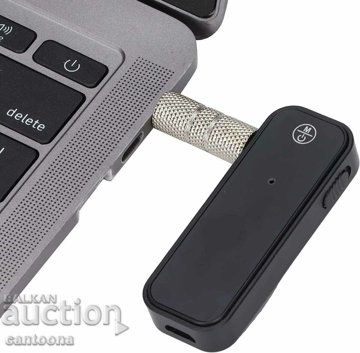 Auction 2 in 1 Wireless Bluetooth 5.0 Adapter C28 3.5mm, AUX for PC Auction 2 in 1 Wireless Bluetooth 5.0 Adapter C28 3.5mm, AUX for PC