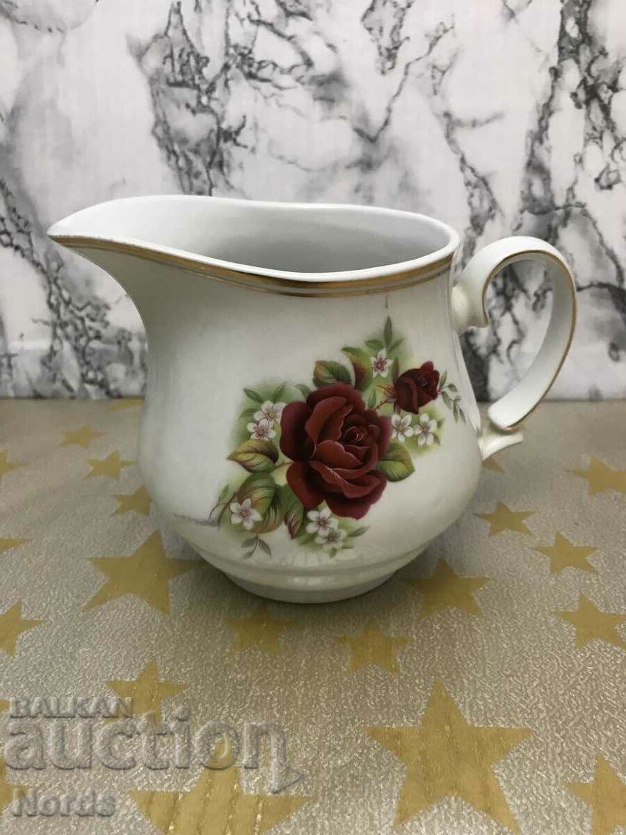 Porcelain jug with roses