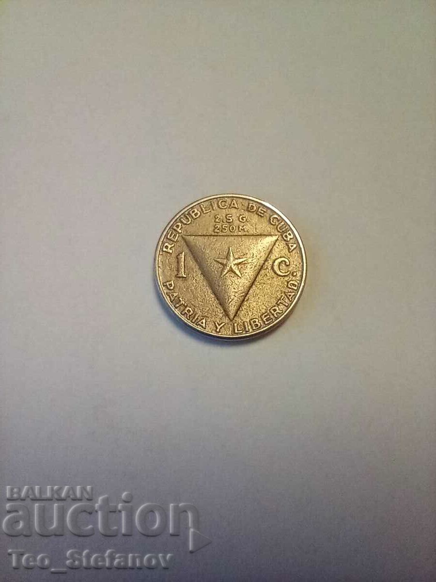 1 centavo 1958 Cuba Jose Marti