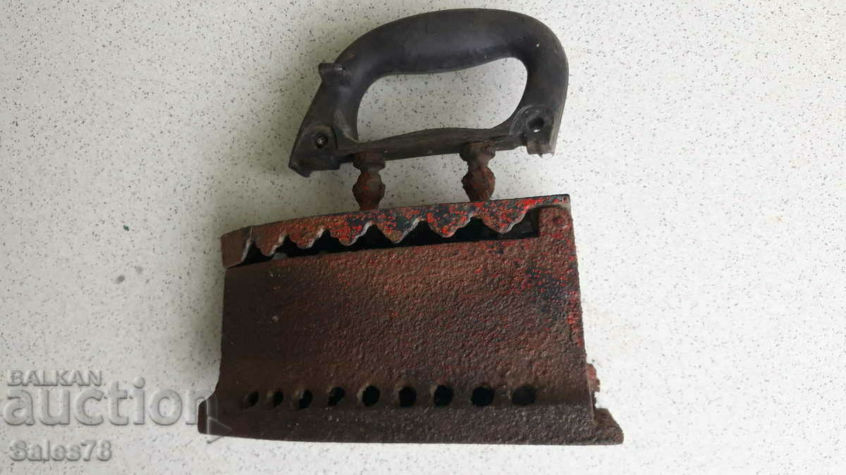 Old charcoal iron, interior, decor, decoration