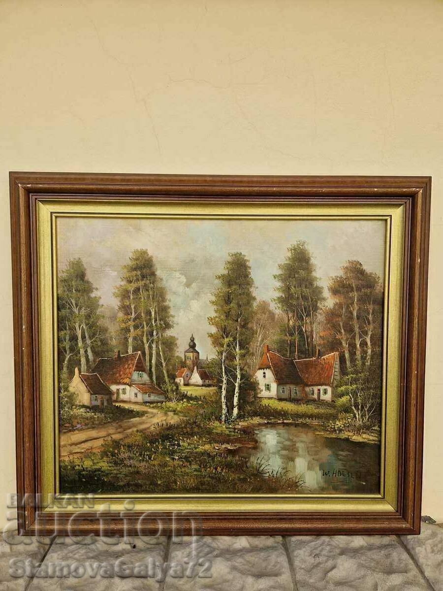 O minunată pictură antică de maestru de autor belgian cu preț € 176.91 | 346.01 BGN