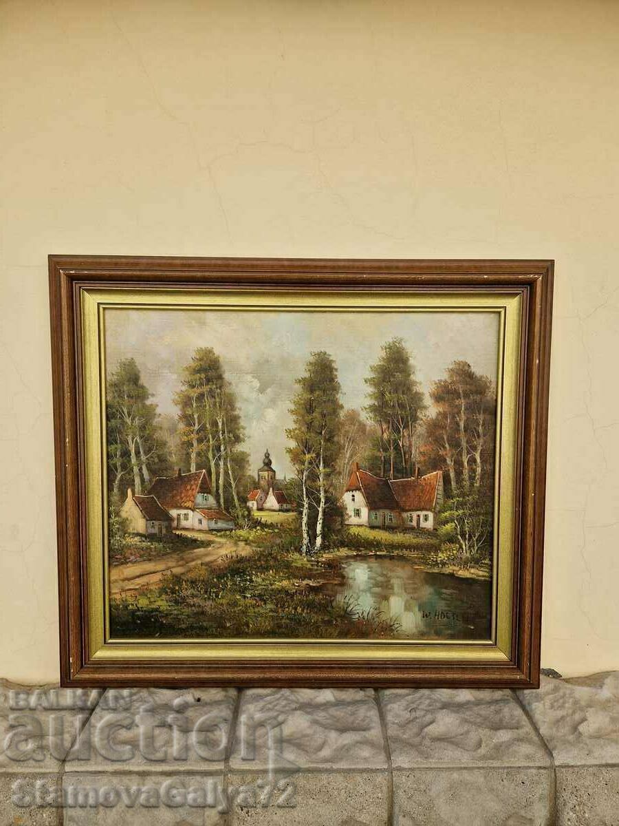 A wonderful antique Belgian author master painting A wonderful antique Belgian author master painting