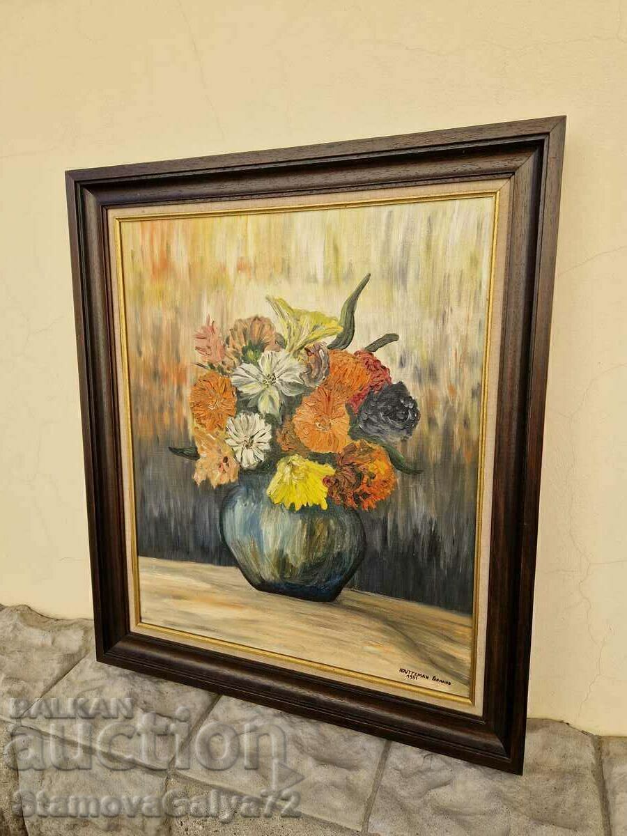 Great antique Dutch oil on canvas painting - 5