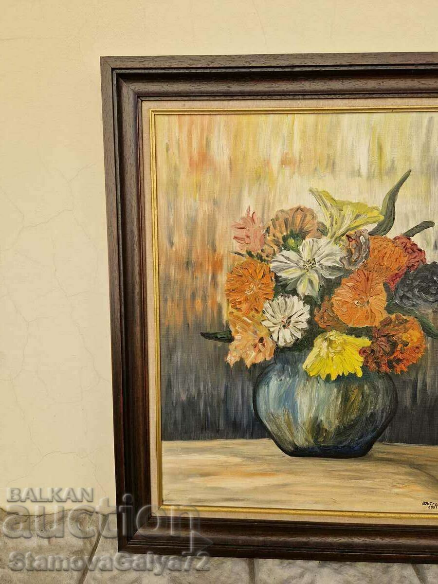 Great antique Dutch oil on canvas painting - 6