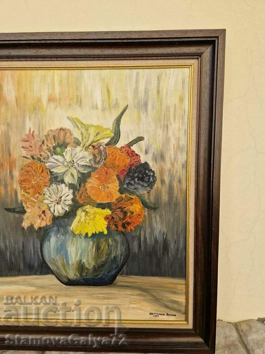 Great antique Dutch oil on canvas painting - 7