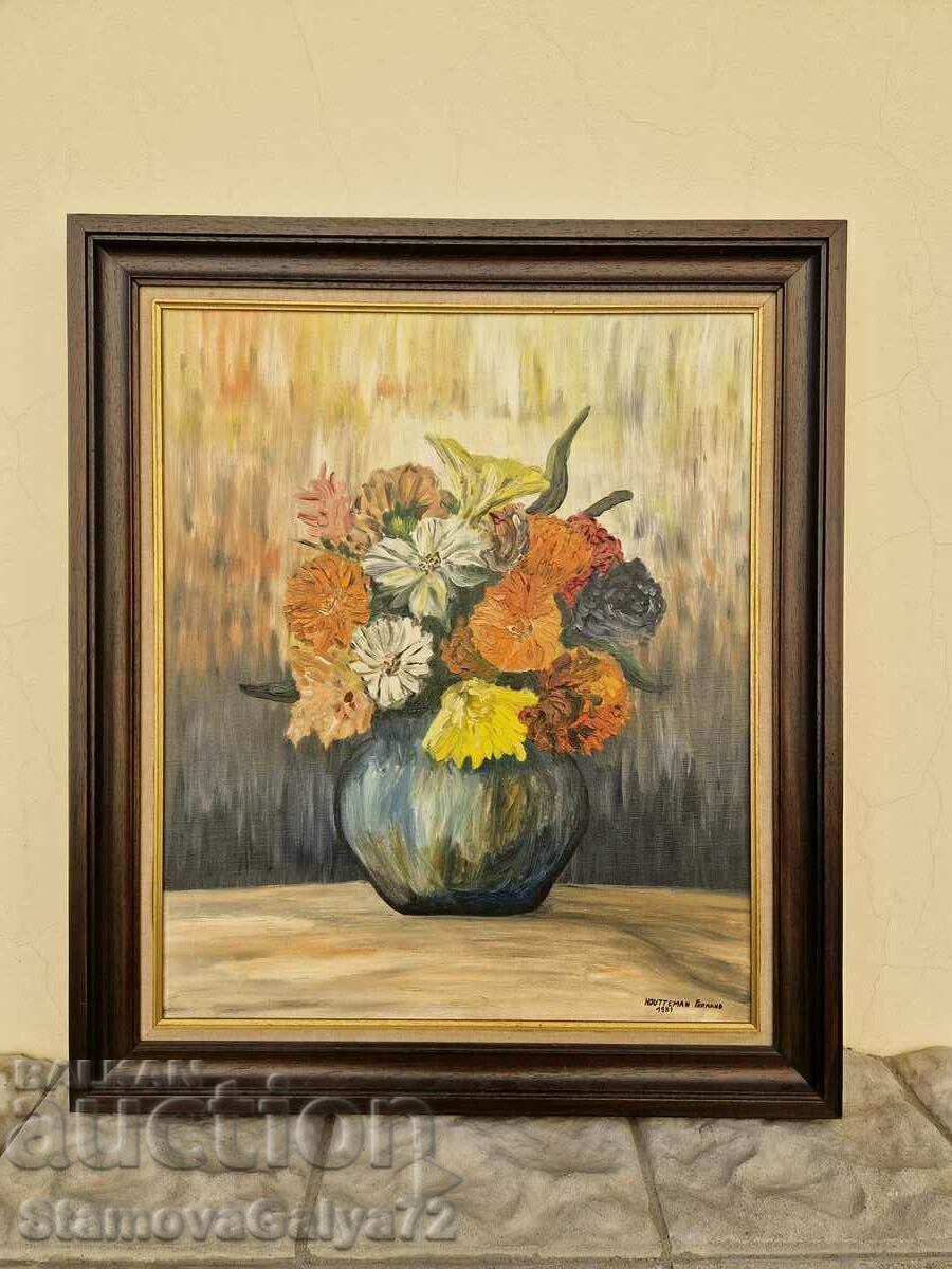 Great antique Dutch oil on canvas painting