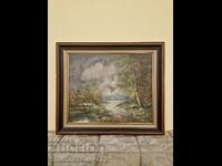 A lovely antique Belgian oil painting