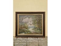 A lovely antique Belgian oil painting