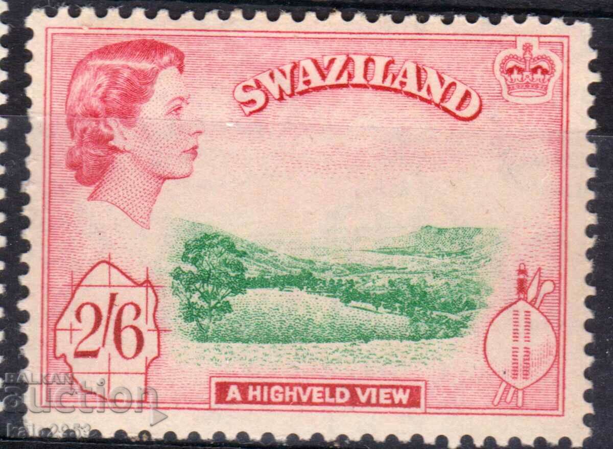 GB/Swaziland-1956-QE II-Regular-Mountain View,MLH