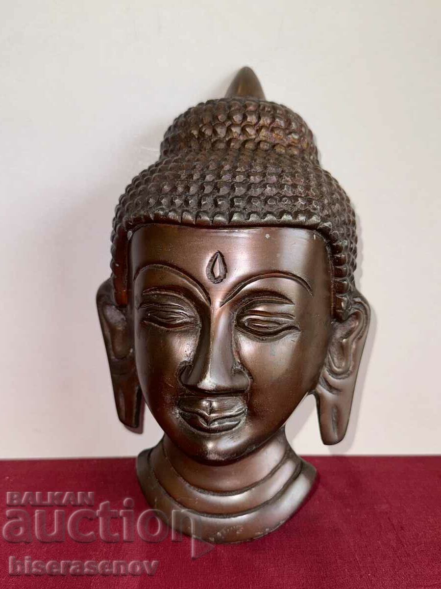 Figura Buddha din metal pentru perete